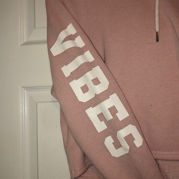 Cool/Vibes Pink Cropped Hoodie - Picture 2 of 5